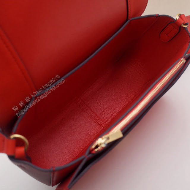 Celine女包 賽琳爆款 香味帶紋路進口小牛皮 CELINE FRAME BAG 可單肩可斜挎 25914  slyd2073